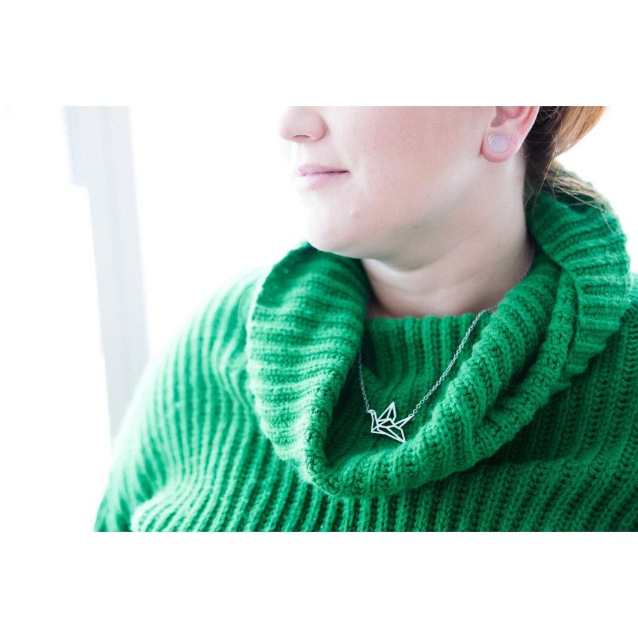 Origami Crane Necklace Necklace womens-green-turtleneck_925x_f0180dbc-5585-456e-83e1-431412d96ae3 2